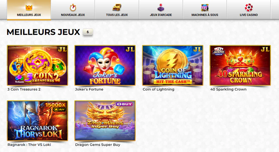 unique casino meilleurs jeux